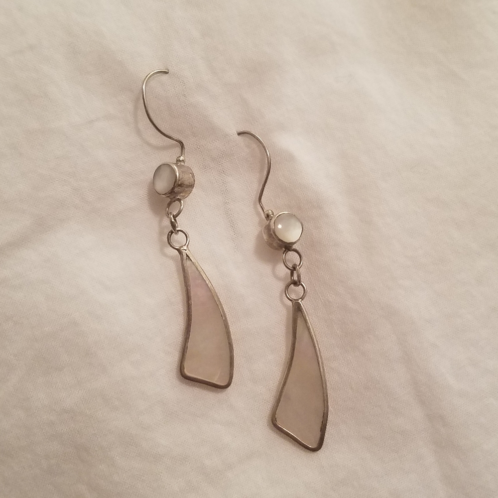 Mother of Pearl Sterling Silver Earrings